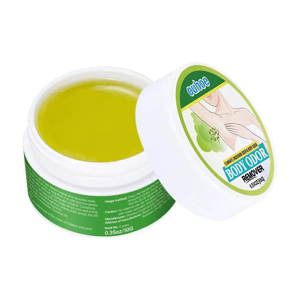 Baume éliminateur d'odeurs sous les bras, crème Anti-transpiration et déodorante pour le corps, fraîcheur longue durée, soin hydratant pour les aisselles, 10g