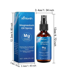 Spray d'huile essentielle de magnésium 5X, adoucit et lisse la peau pour le dominisme et un meilleur sommeil pour tous les âges