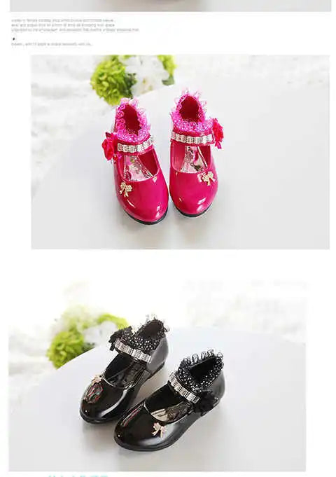 Chaussures en cuir pour filles, chaussures de princesse simples pour enfants, grandes chaussures de performance noires pour étudiants, chaussures en cuir pour bébés, nouvelle collection 2024