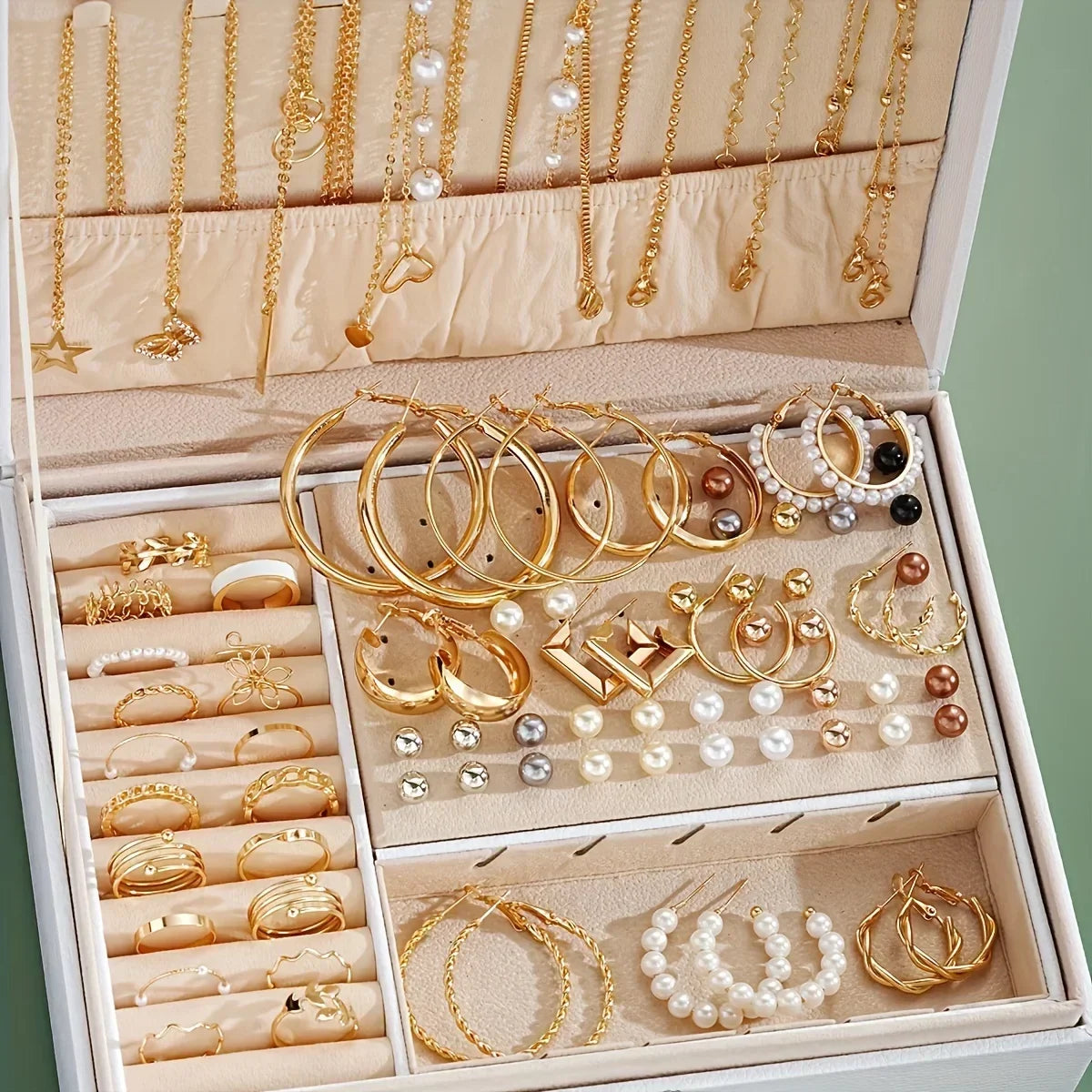 Ensemble de bijoux avec accessoires de fête, colliers de la présidence, boucles d'oreilles, matiques, sans boîte, 86 pièces