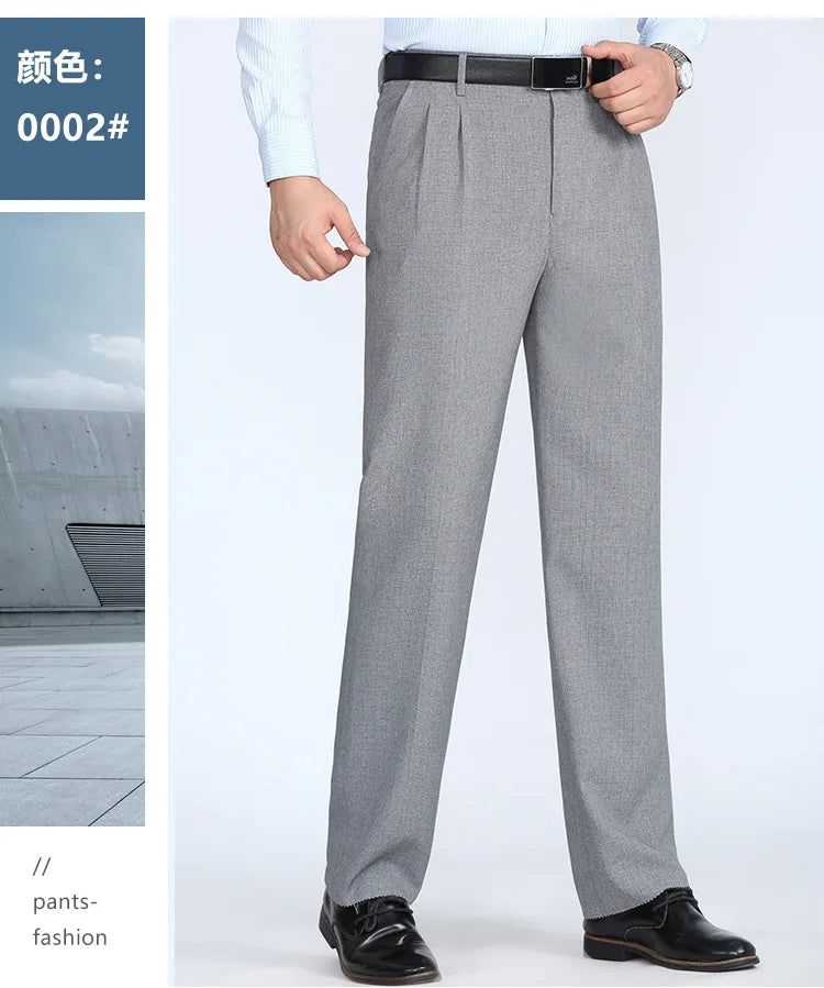 Men's trousers, men's clothing, men's pants, high-waisted trousers, spring/summer trousers, British streetwear style, casual office trousers