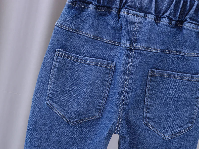 Bébé filles jean serré printemps automne filles suona Denim pantalon décontracté enfants Stretch pantalon évasé enfants vêtements for0-5 ans