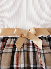 Ensemble de vêtements pour petites filles de 1 à 6 ans, robe à carreaux à manches longues avec veste + béret, ensemble de vêtements à la mode, automne-hiver