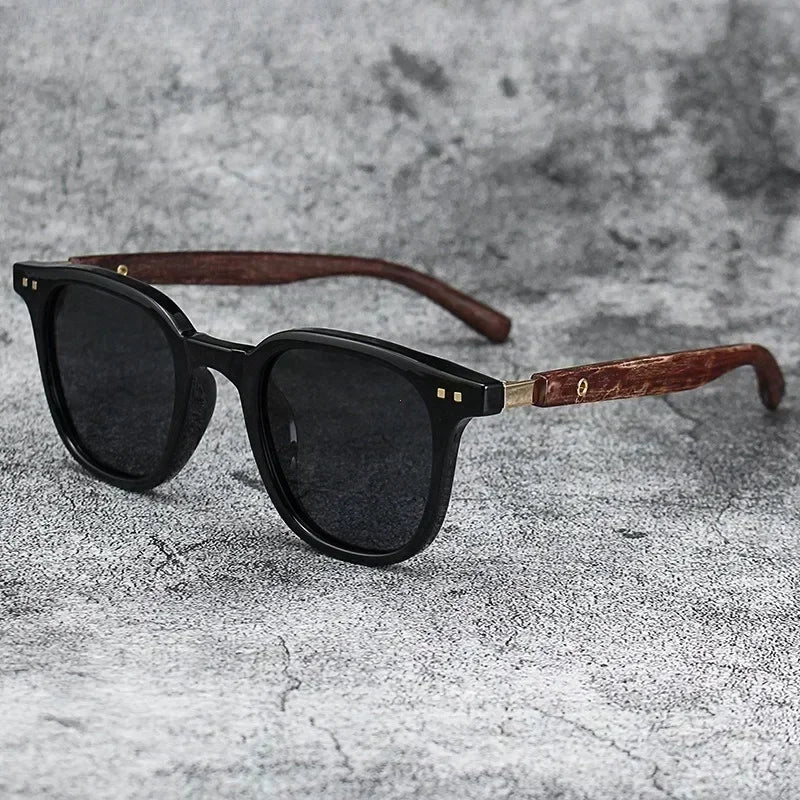 Retro wooden sunglasses for men and women, Mars polarized sunglasses, UV protection glasses, cycling, outdoor activities, street photography