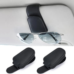 Porte-lunettes de soleil de voiture pour visière de voiture, Clip magnétique en cuir, porte-lunettes, accessoires de voiture de camion pour femmes et hommes