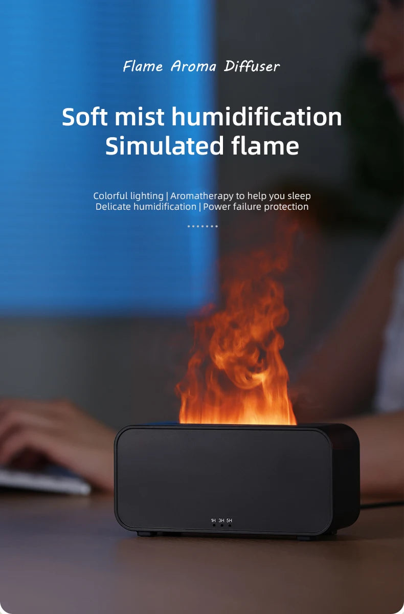 Nouveau Mini diffuseur d'arôme humidificateur d'air ultrasonique fabricant de brume fraîche brumisateur LED huile essentielle flamme lampe Difusor