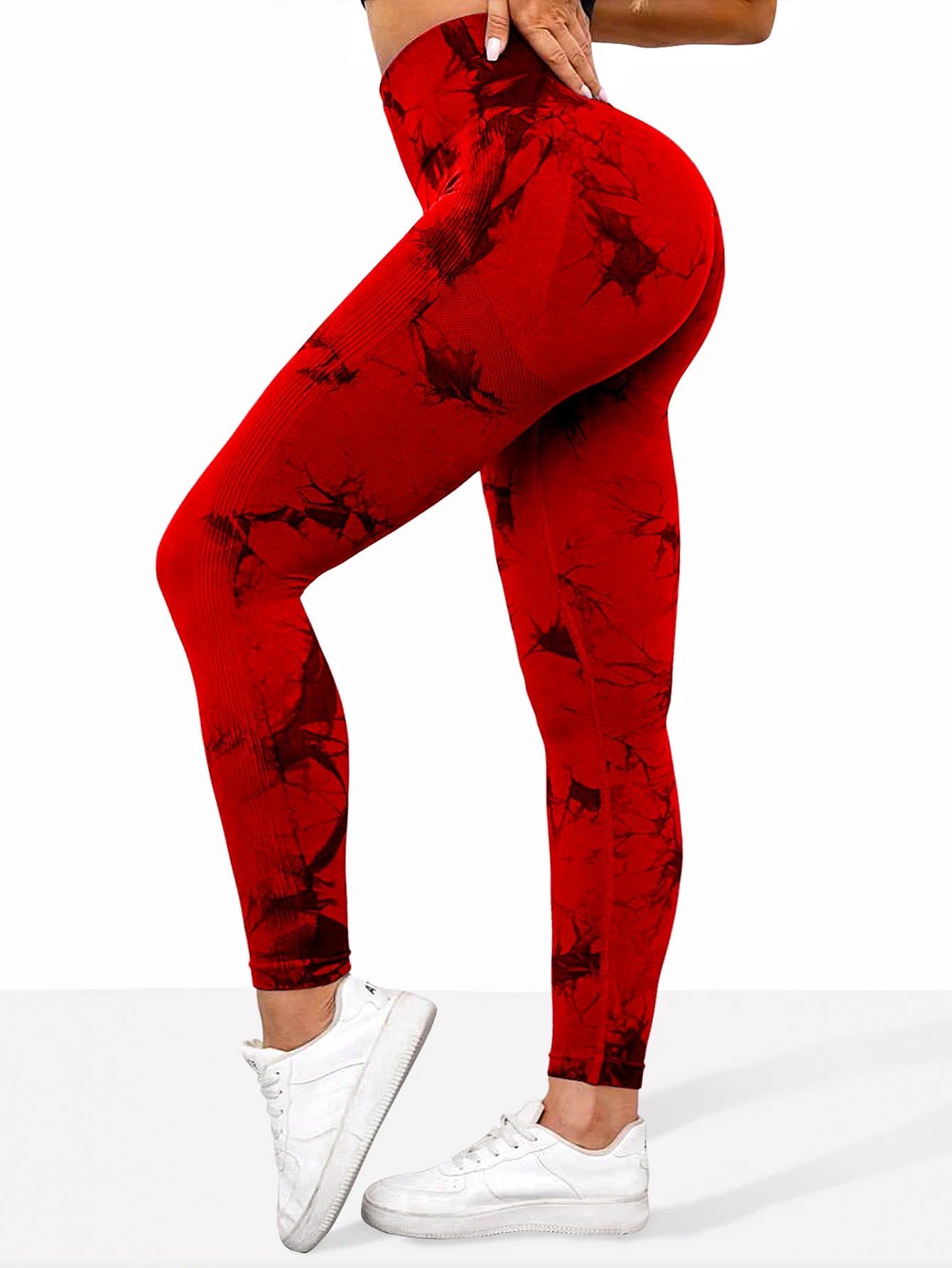 Pantalon de Yoga sans couture pour femmes, teinture par nouage, taille haute, doux et confortable, vêtements de sport, Leggings d'entraînement, collants