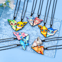 Ensemble de colliers Pokémon Eevee Evolution avec Umbreon, Espeon, Sylveon, Jolteon, pendentif Flareon, cadeau de bijoux animés pour les fans des femmes