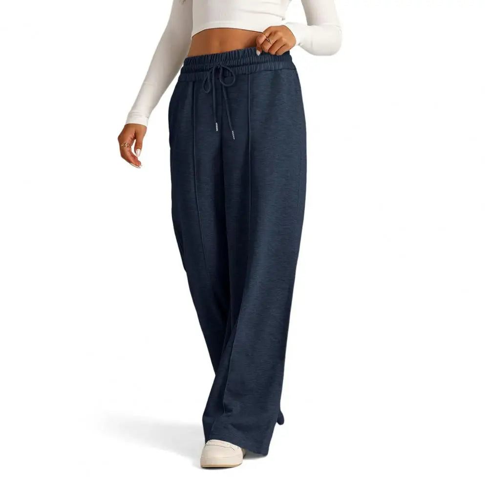 Yoga jambe droite pantalon de survêtement jambe droite femmes pantalon de survêtement ample jambe large en plein air gymnase course pantalon de survêtement décontracté