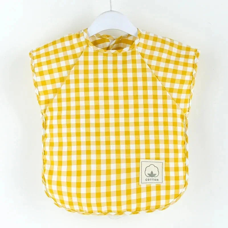 Bavoir mangeant pour bébé, tablier imperméable sans manches, salopette alimentaire, peinture en argile faite à la main, vêtements de travail pour filles et garçons, tissus à roter