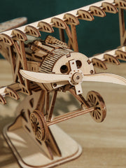 Puzzle 3D en bois, bricolage artisanal, kits de modèles biplan, cadeaux faits à la main
