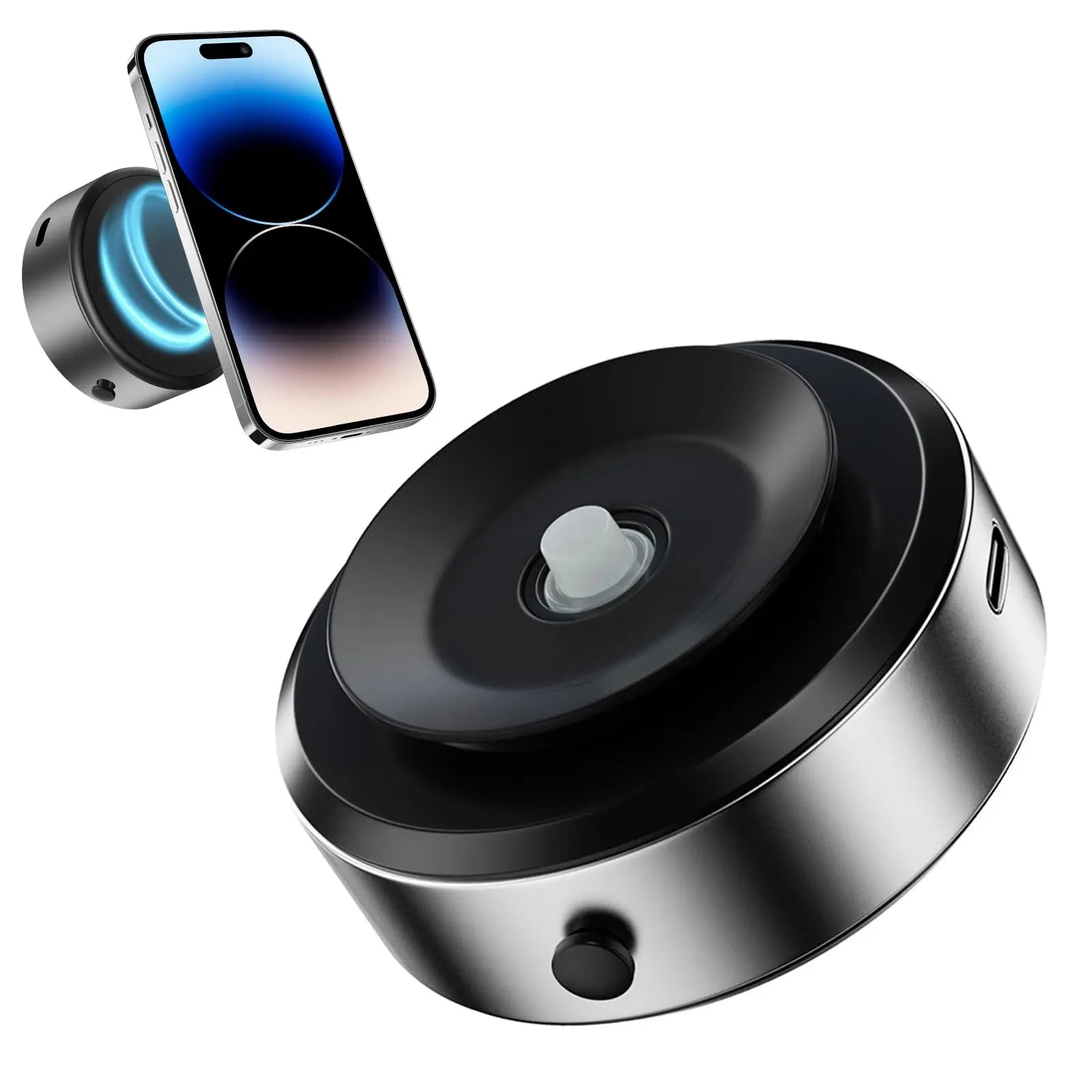 Support magnétique pour téléphone portable, 360 ° Support de téléphone portable de voiture magnétique de rotation, support de téléphone de voiture magnétique d'aspiration d'air