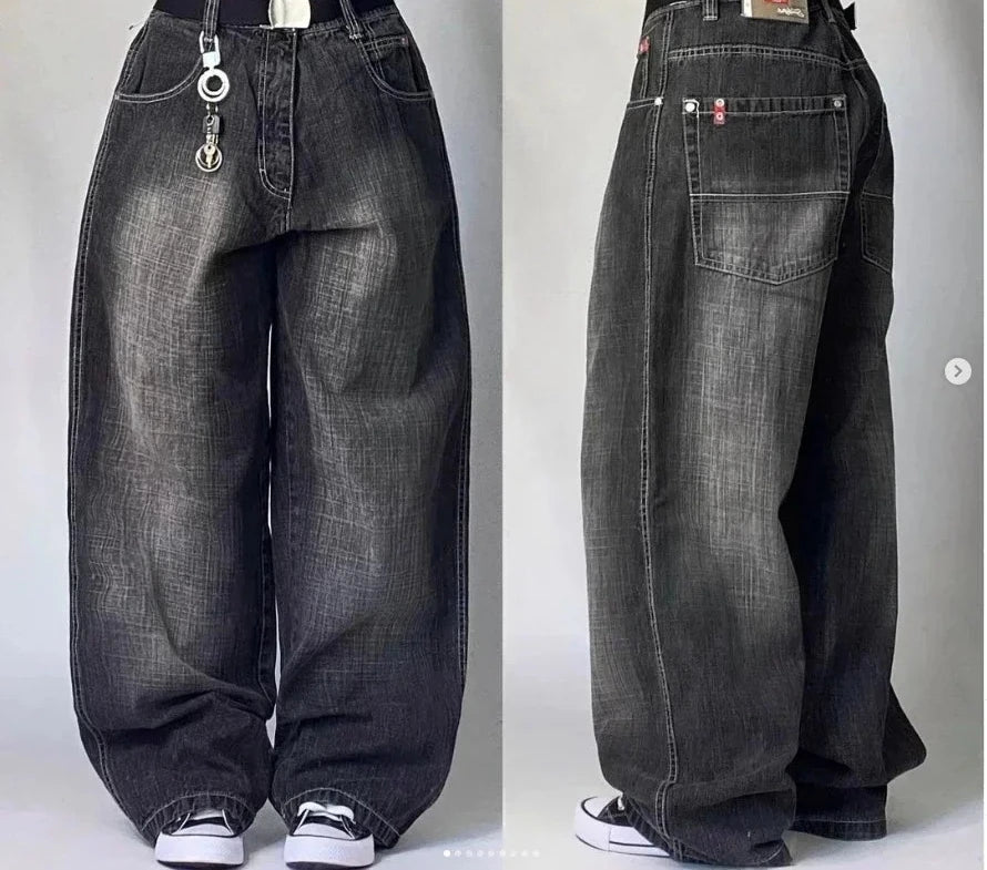 Jeans à jambes larges unisexes pour femmes, pantalons de vadrouille chauds, Street Y2K, Hip Hop, Joker Respzed, New Clearance Spot, American Fashion