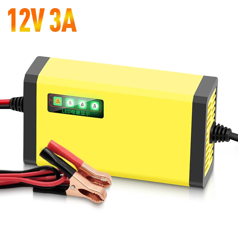 Chargeur de batterie de voiture 10A 12V chargeur de batterie automobile 24V 5A accessoires de voiture affichage numérique détection impulsion réparation chargeur de voiture