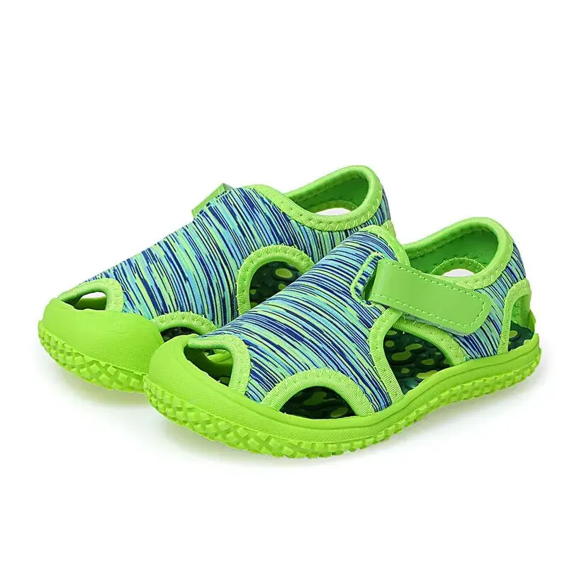 Sandales pour enfants pour garçons et filles, sandales de sport d'été à embout, chaussures de plage