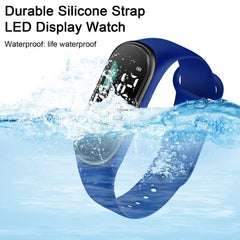 Montre de sport électronique pour enfants, étanche, grand écran de police, affichage LED, Shoous, date automatique, calendrier complet, montre numérique