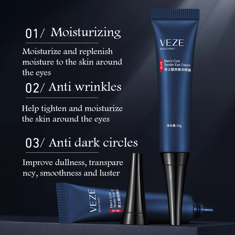 VENZEN – crème pour les yeux pour hommes, Anti-cernes, élimine les poches, raffermissant, hydratant, soins pour la peau, 1/2/3 pièces
