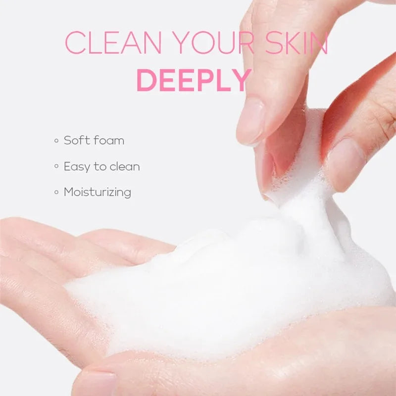 Nettoyant pour le visage à la vitamine C, nettoyage en profondeur, hydratant, élimination des points noirs, soins de la peau, mousse de lavage du visage, soins pour la peau
