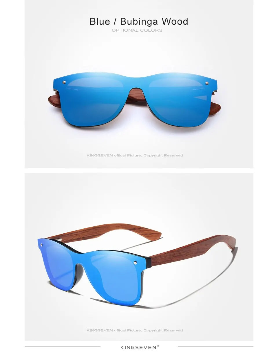 KINGSEVEN lunettes de soleil en bois naturel hommes Vintage classique polarisé mode femmes