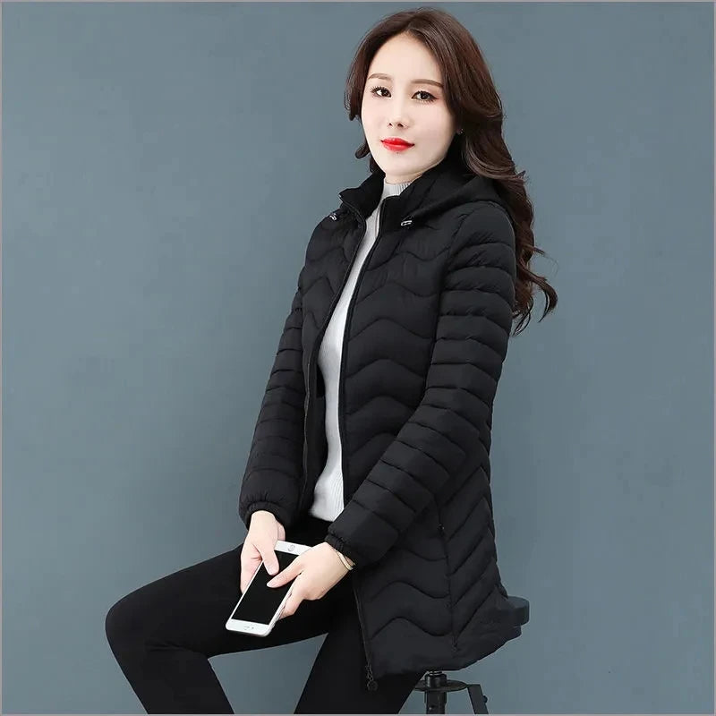 2025 nouvelle veste d'hiver de haute qualité pardessus stand-callor manteau femmes mode vestes hiver chaud femme vêtements décontracté Parkas