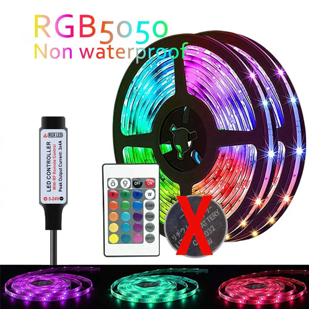5V USB RGB 5050 LED strip light, Bluetooth app control, suitable for decorating bedrooms and children's rooms
