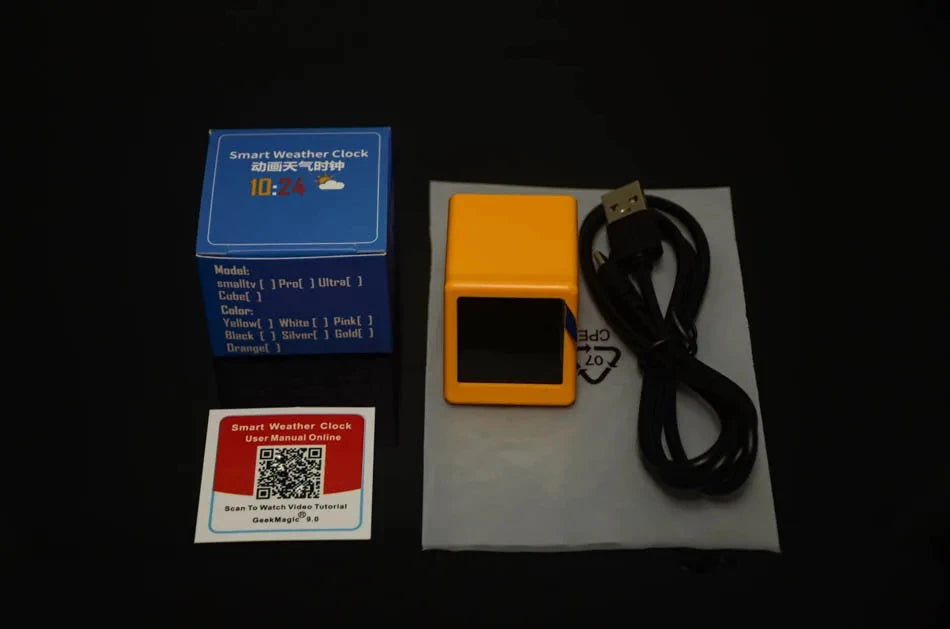 Petit réveil portable intelligent WiFi, station météo, affichage de la température et de l'humidité, horloge, décoration de bureau