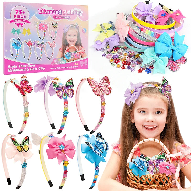Accessoires pour cheveux pour filles, arts et artisanat, cadeau, Kit de fabrication de bandeaux, cadeaux, Kit de fabrication de bandeaux pour filles, faites votre propre mode