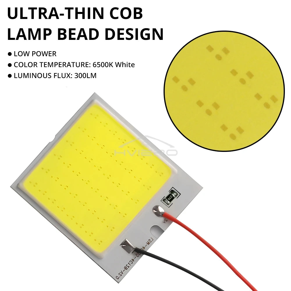 4x Cob 18SMD 24SMD 36SMD 48SMD blanc T10 W5w voiture Led dégagement panneau d'immatriculation lampe Auto intérieur lecture ampoule coffre feston lumière