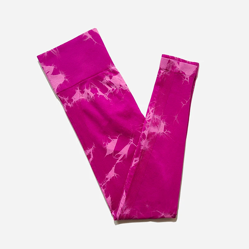 WAREBALL nouveau cravate colorant pantalons de Yoga Leggings de gymnastique femmes sans couture taille haute Push Up Sport collants Fitness entraînement Leggins