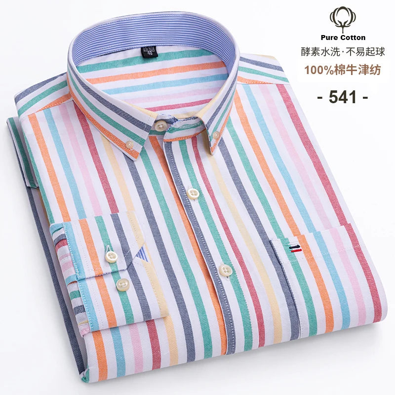 2024 mode hommes travail affaires marque Chemise hommes Plaid coton tenue décontractée chemises coupe ajustée à manches longues boutonné Chemise Homme