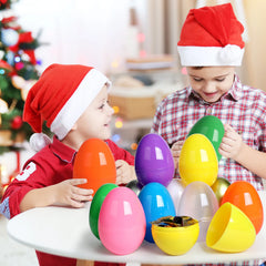 Décoration drôle de pâques, ajout de friandises, œufs de pâques remplissables, décor de fête en plastique, 12 à 24 pièces