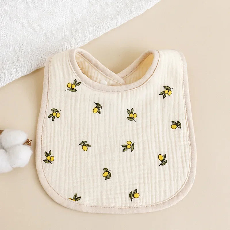 Bavoirs en gaze en forme de U pour bébé, 6 couches, serviette de salive en coton, tissus pour nouveau-né, écharpe Bandana pour garçon et fille, bavoir d'alimentation, nouvelle collection