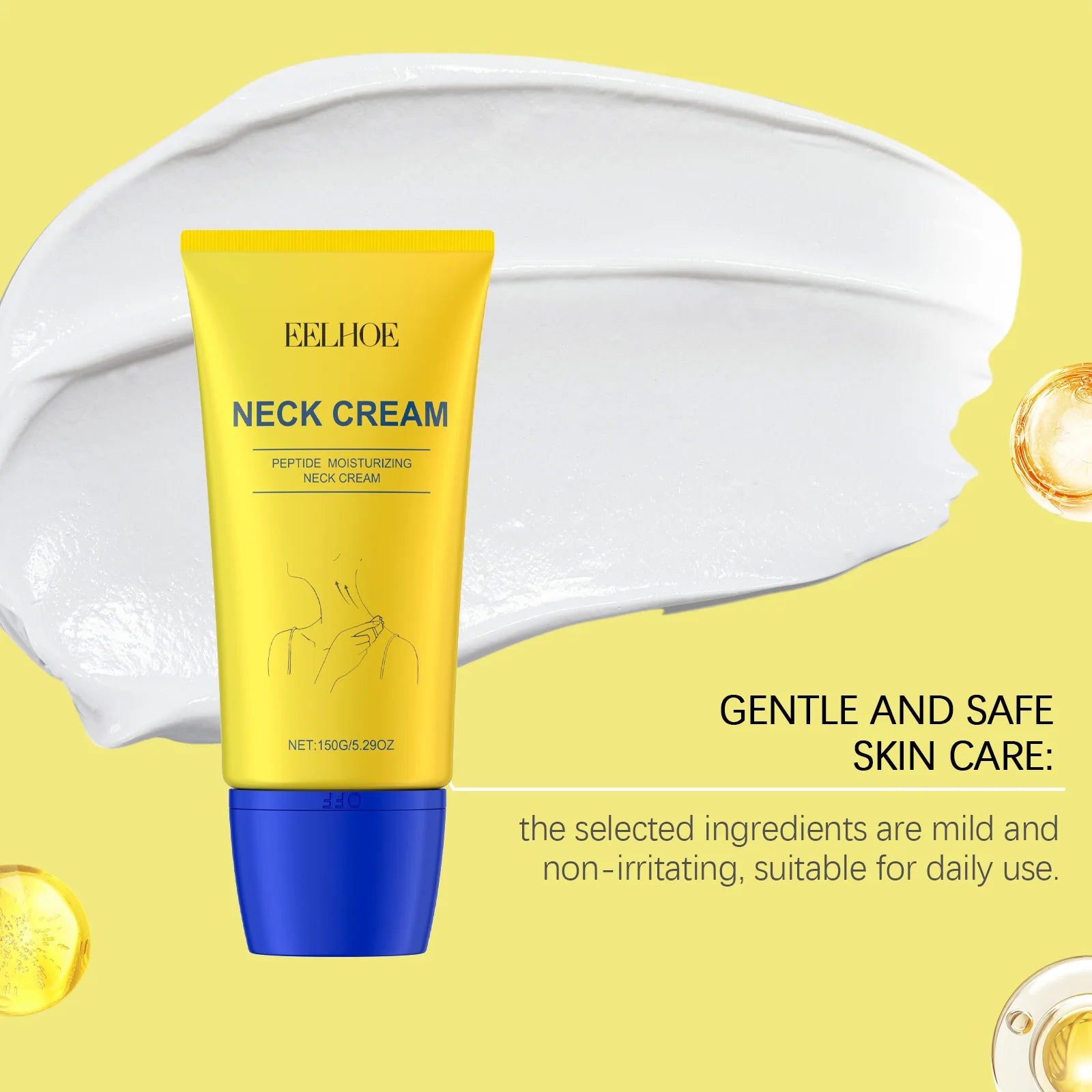 EELHOE crème raffermissante pour le cou Anti-rides élimination contre le vieillissement prévenir l'affaissement crème hydratante Lifting de la peau du cou et du décolleté