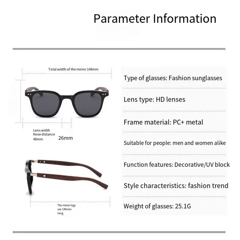 Retro wooden sunglasses for men and women, Mars polarized sunglasses, UV protection glasses, cycling, outdoor activities, street photography