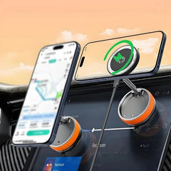 Support de téléphone magnétique pour voiture Magsafe pour support de voiture chargeur sans fil support de ventouses mobiles pour téléphone, 360 °   Téléphone de voiture rotatif