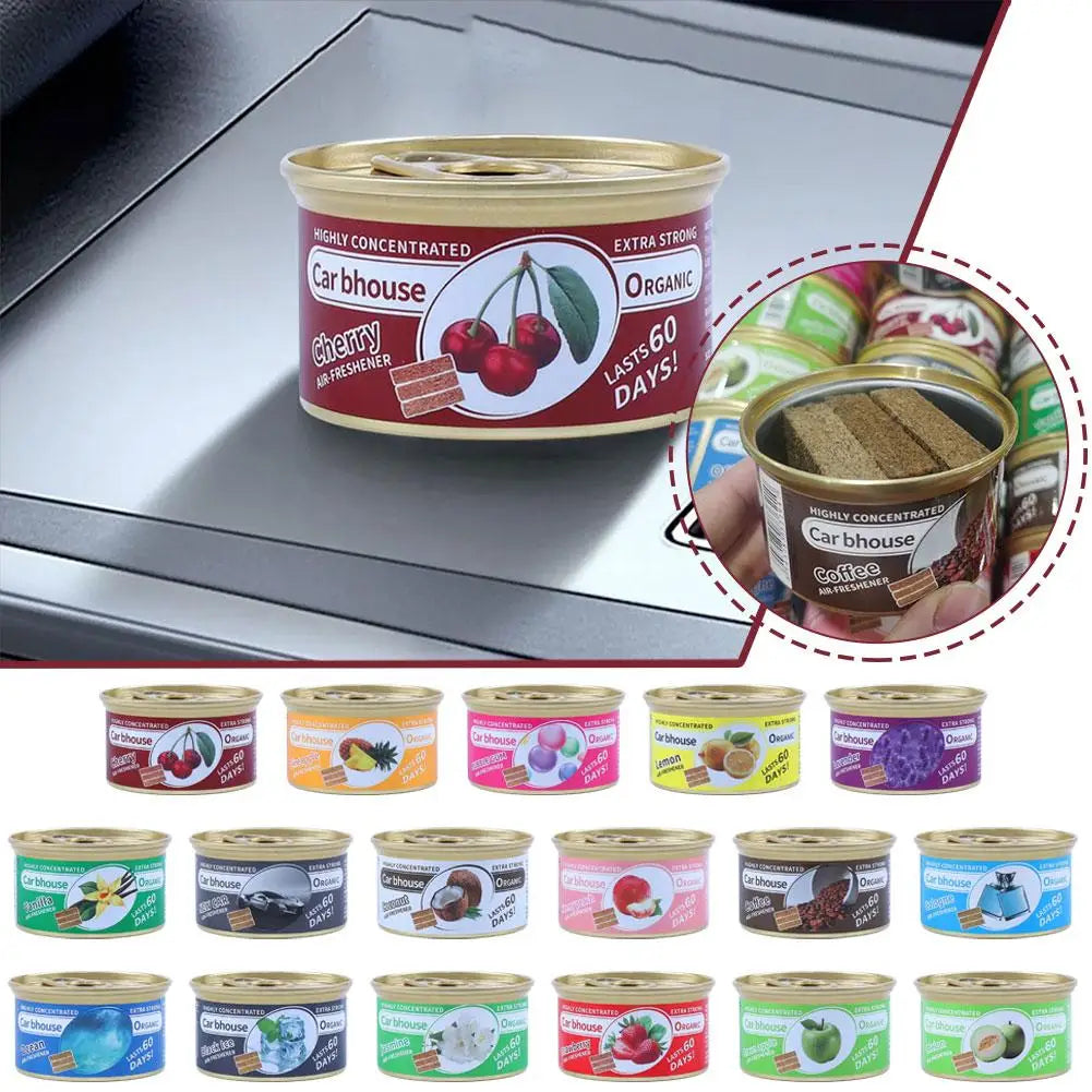 Car air fresheners, fragrance, canned wood blocks, coffee flavor, long-lasting, automotive aromatherapy, car air freshener supplies