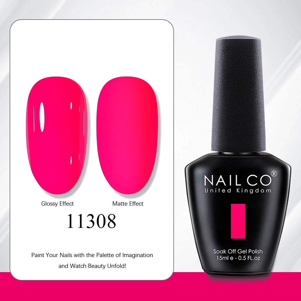 NAILCO 15ml Vernis à ongles Gel Vernis Semi Permanent UV Gel Vernis manucure Vernis Nail Art Nude Gel Poliish