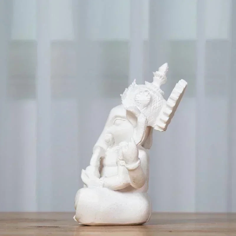 Handmade sandstone Ganesha Buddha elephant statue, sculpture for home and living room decoration