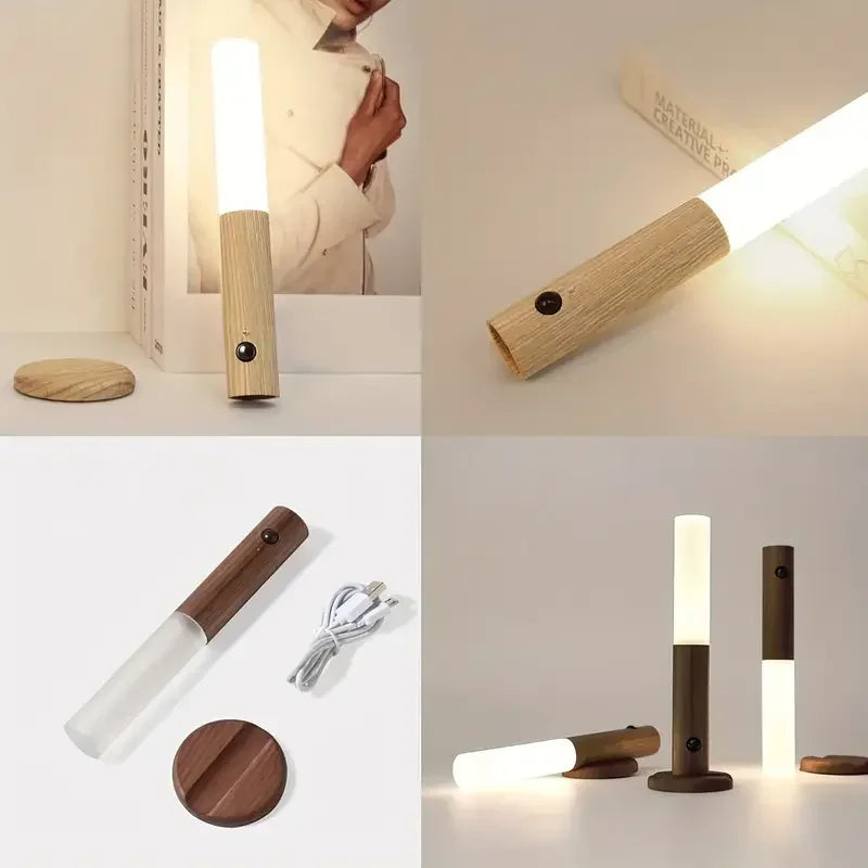 Veilleuse à détecteur de mouvement intelligent-éclairage ambiant LED, lumière murale/armoire rechargeable pour chambre à coucher, pépinière, couloir, décoration de cuisine