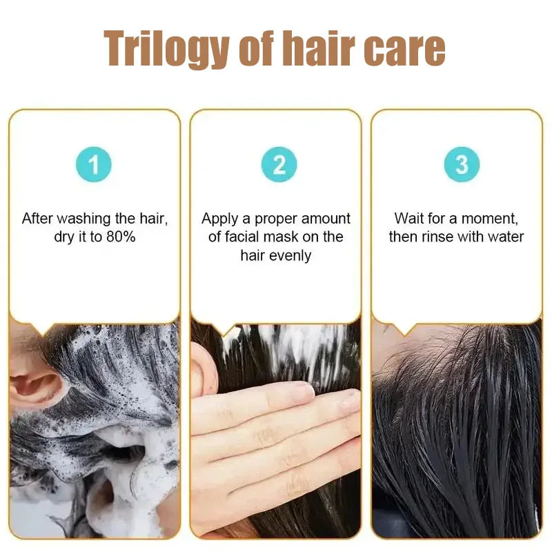 Magic repairing hair mask, prevents dryness, branch damage, tangles, frizz, deeply hydrates, smooths, soft, professional, natural care