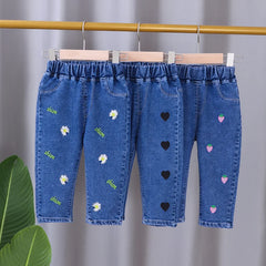 Bébé filles jean serré printemps automne filles suona Denim pantalon décontracté enfants Stretch pantalon évasé enfants vêtements for0-5 ans
