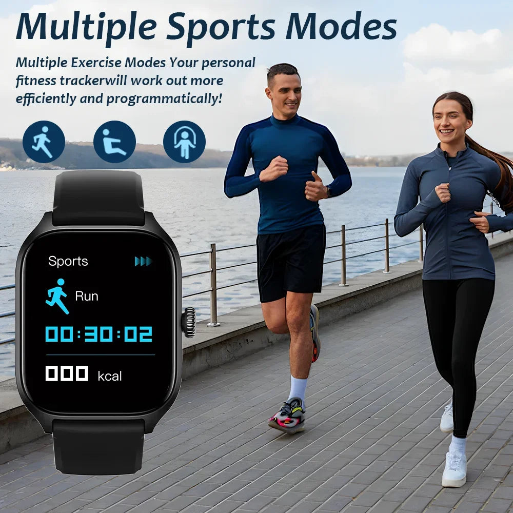 H9 montre intelligente hommes femmes cadeaux 2.01 ''écran tactile complet Sport Fitness Tracker Smartwatch BT appel montre-bracelet numérique 5 pièces