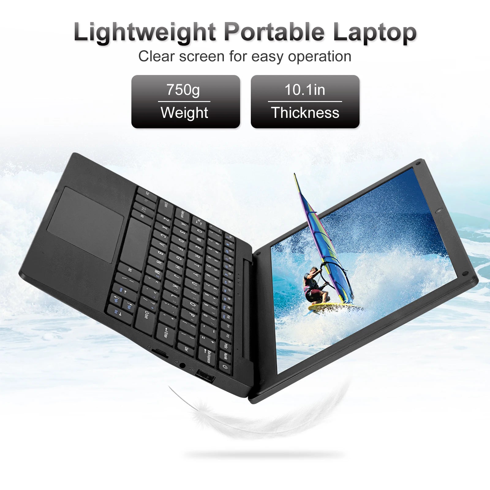 Factory direct sale 2025 latest Android 10.3 13.0 slim tablet laptop 2GB RAM + 64GB Netbook A133 CPU computer Wi-Fi USB