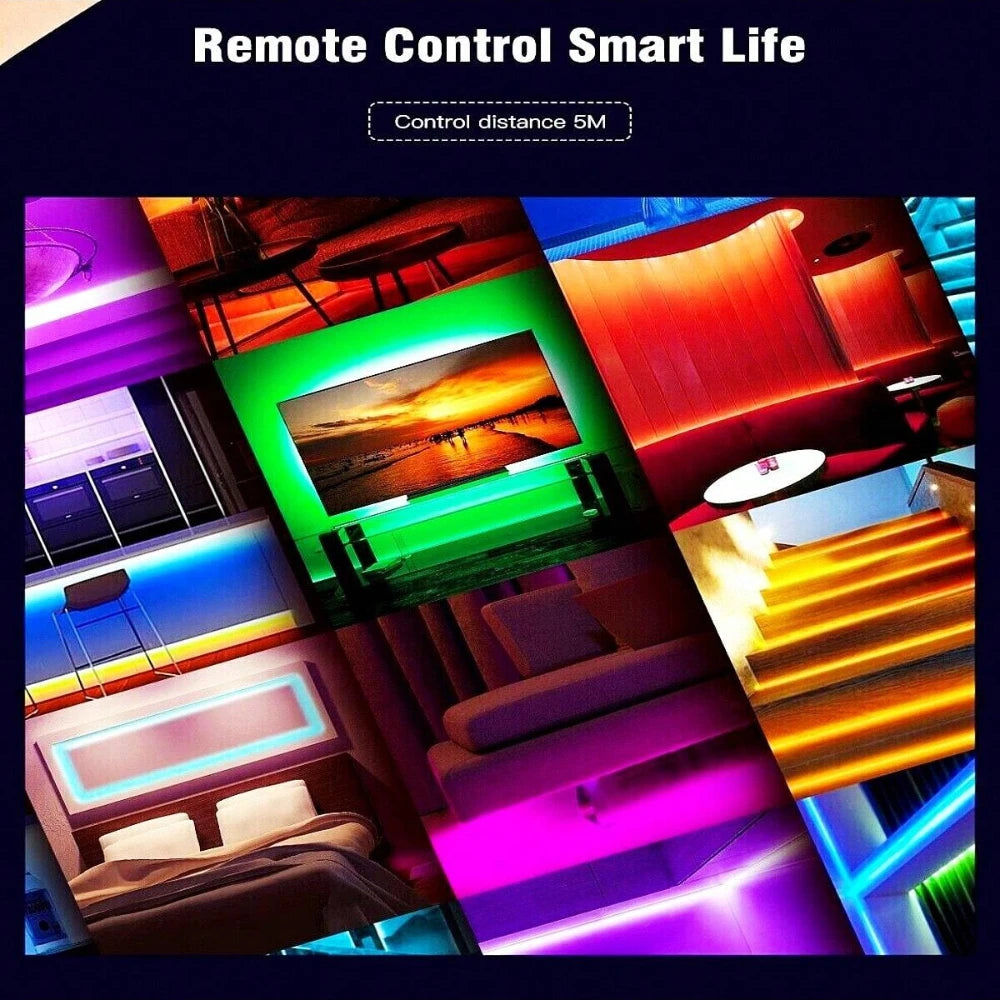 Bande lumineuse Led USB RGB, 5m, 10m, 20m, 30m, avec contrôle par application, ruban Flexible, pour la décoration de la pièce de la maison