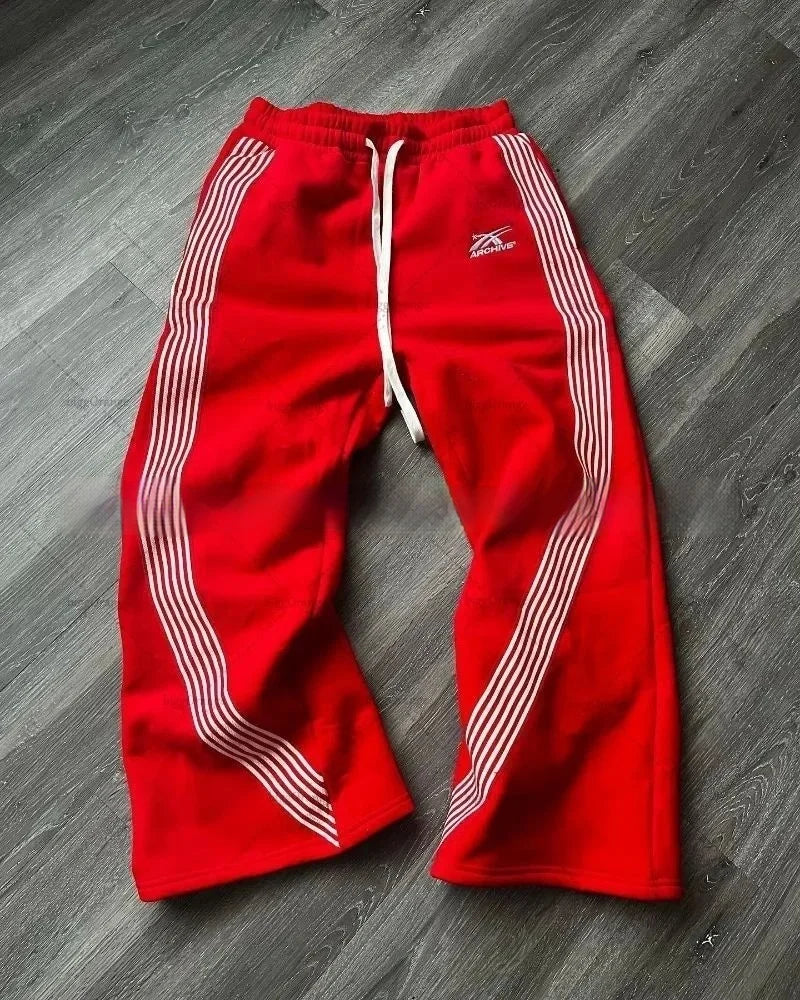 Y2k Casual Grey Embroidered Trousers, Lace Running Pants with Lustre, Functional Tactical, Camouflage for Men and Women