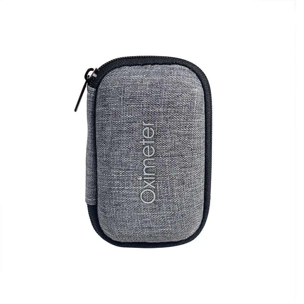 JUSTLANG – boîte de rangement d'oxymètre renforcé, pour pouls du bout des doigts, luxe, Saturation en oxygène dans le sang, moniteurs à fermeture éclair, étui pour la maison
