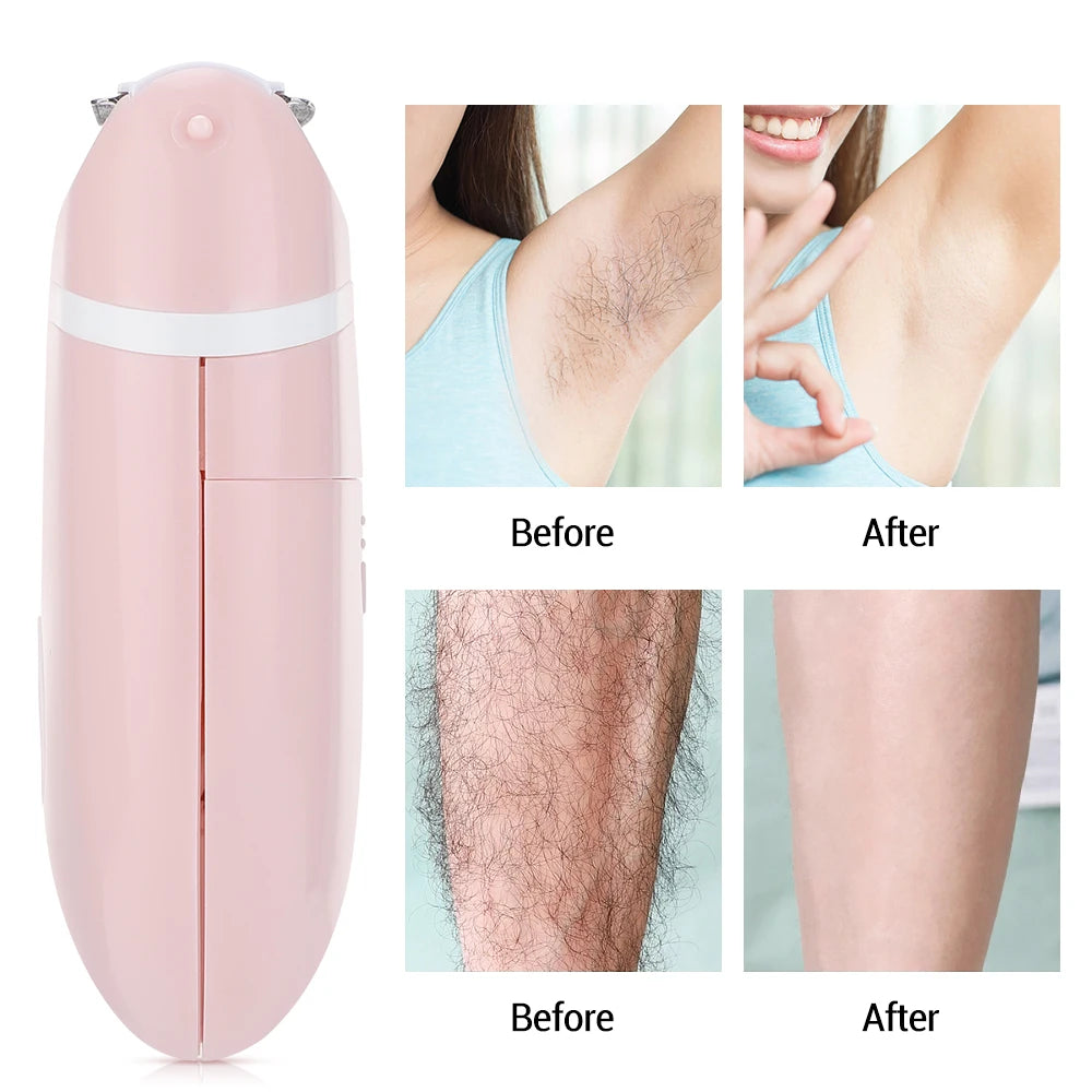 Women's 3-in-1 Electric Razor Mini Shaver Special Hair Removal Kit for Full Body, Underarm, and Intimate Areas