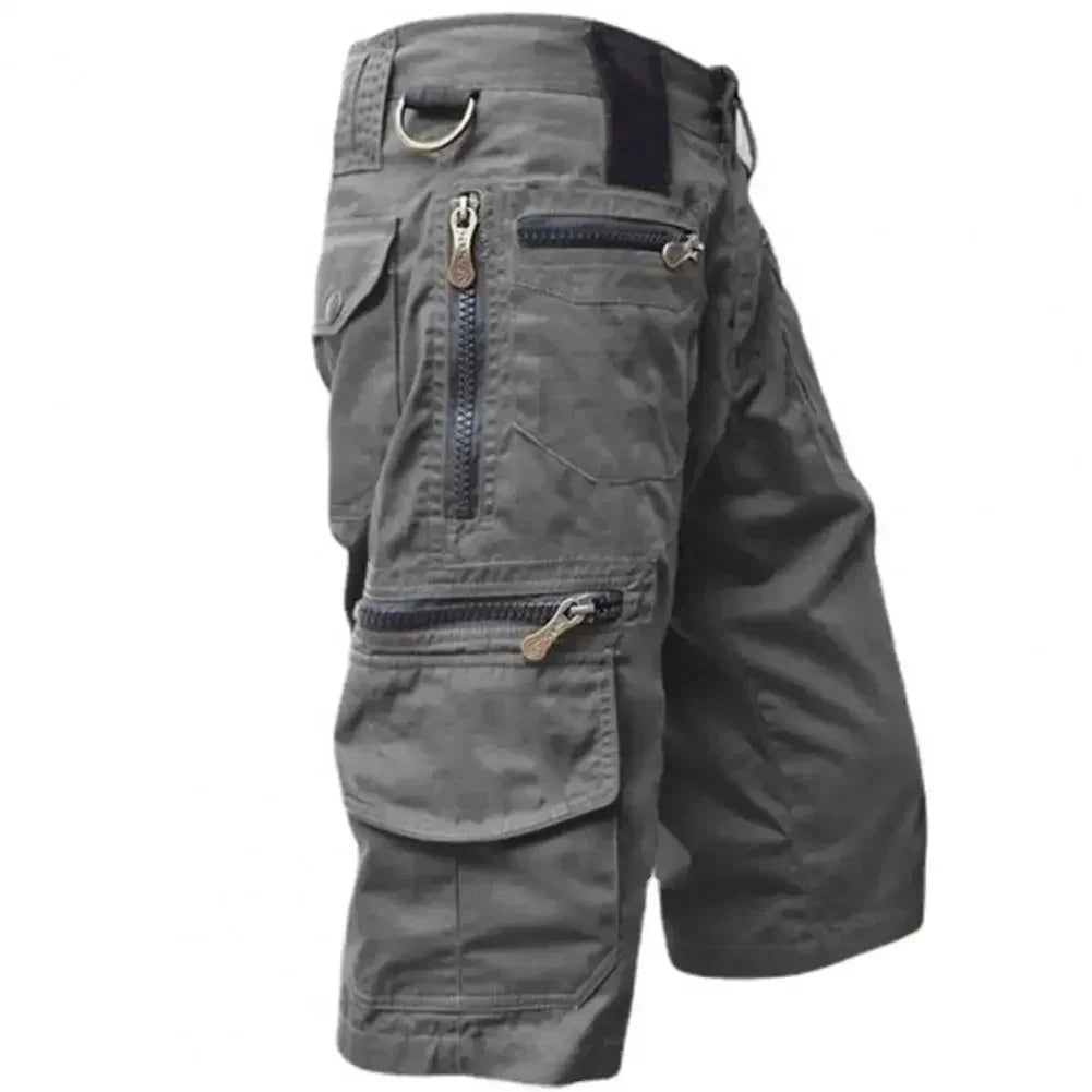 Pantalones cortos hombre short de Jogging pour hommes couleur unie multi-poches été décontracté short Cargo droit hommes Shorts