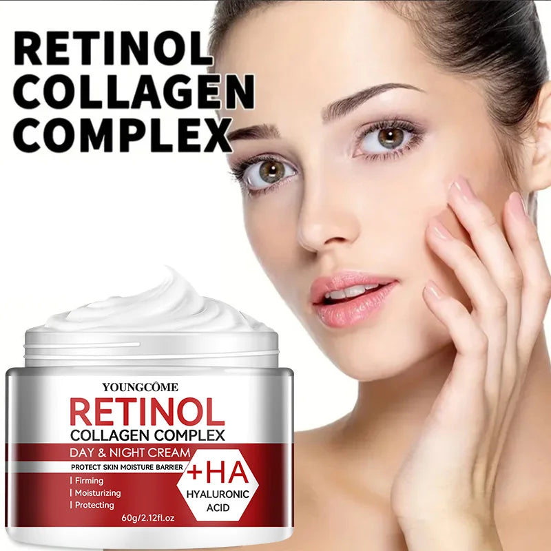 Crème hydratante de soin du visage au collagène au rétinol, hydratation en profondeur, adaptée au vieillissement sec, crème hydratante pour la réparation de la peau
