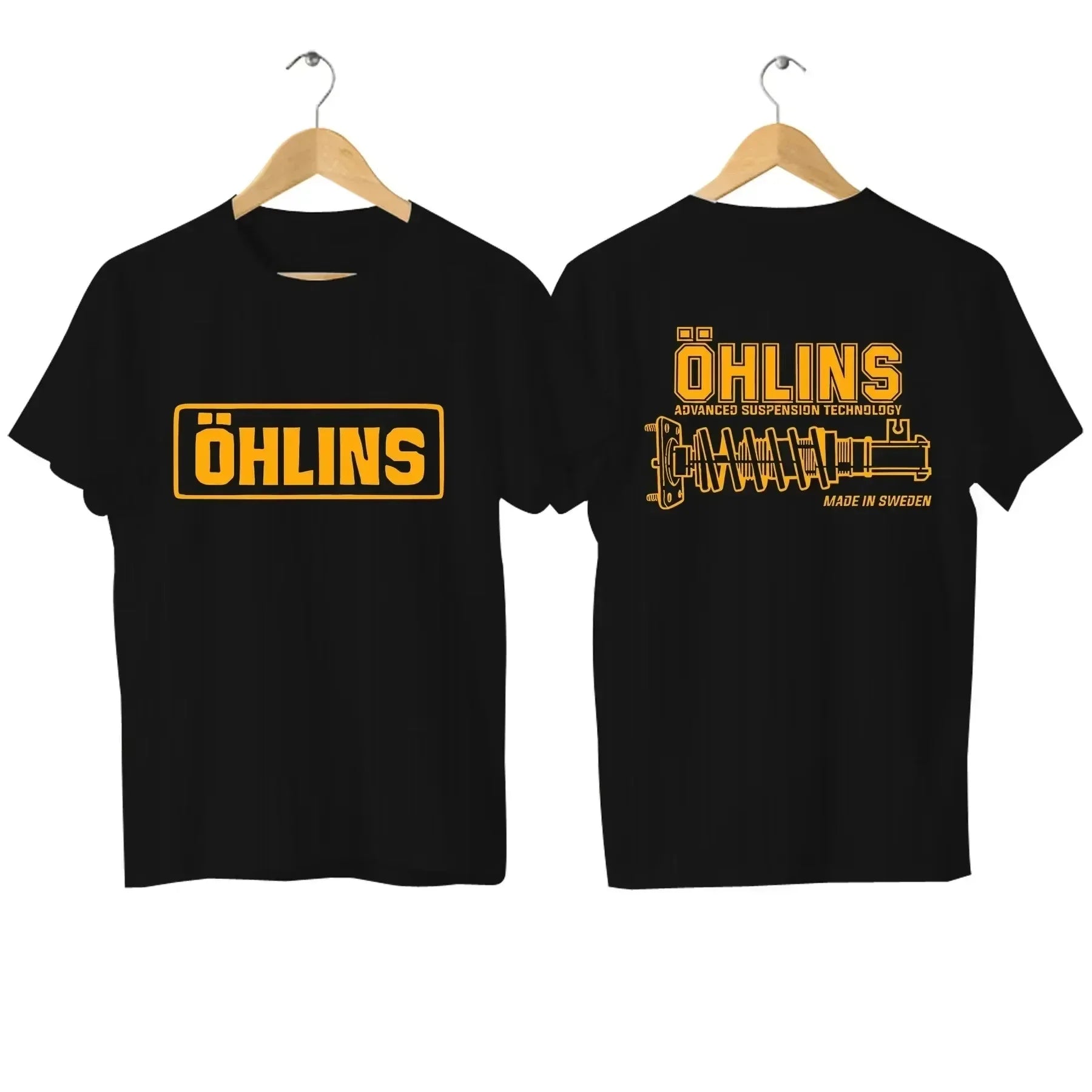 Desktop_Amazing Men's Ohlins Shock Suspension Car Motorcycle Sport Racing T-Shirt Summer Casual Oversized Short Sleeve